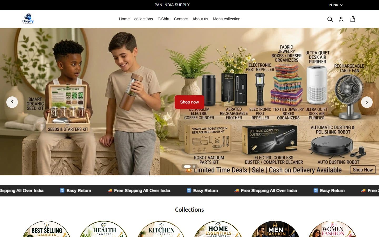 Homepage of Droppify (droppify.xyz)