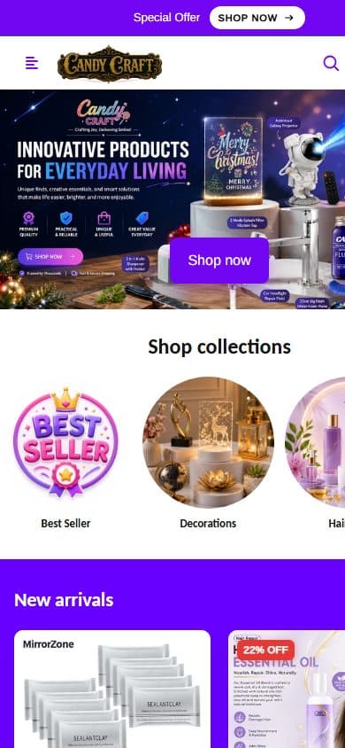 Homepage of Candy Craft (candycraft.in)