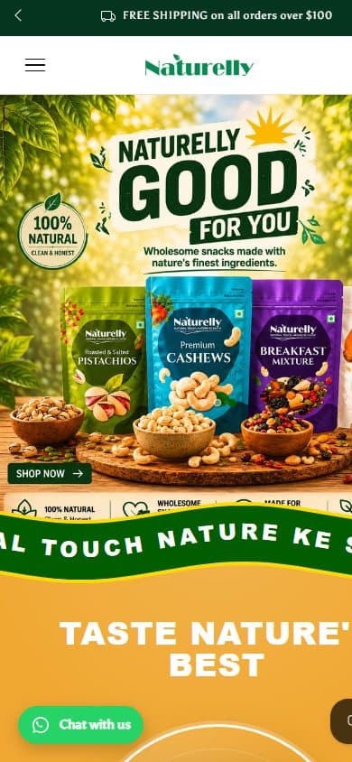 Homepage of Naturelly (naturelly.in)