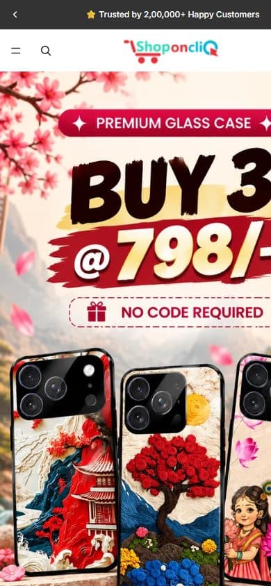 Homepage of ShopOnCliq (shoponcliq.com)